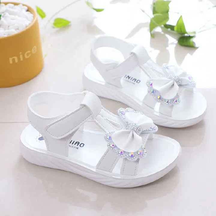 Popular Style Girls Sandals Fashion Little Girls Children Roman Shoes Princess Sandals Soft Sole Big Children Summer