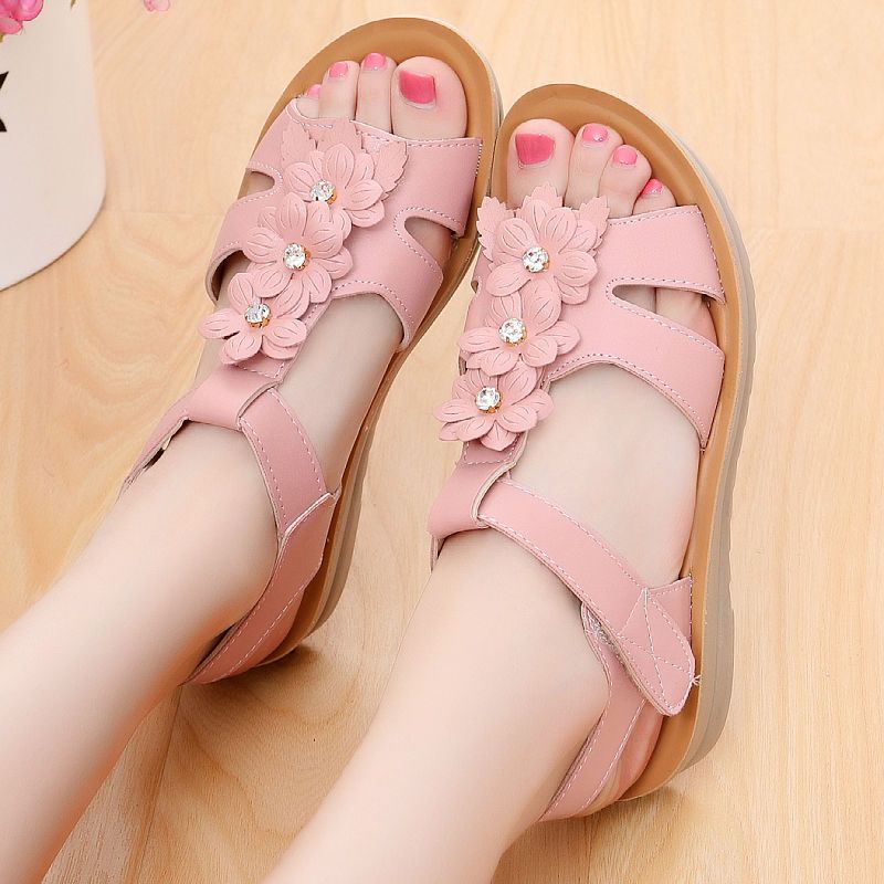 Factory wholesale children's custom designer fashion kids summer flat beach sandals for girls England Toddler Europe and America