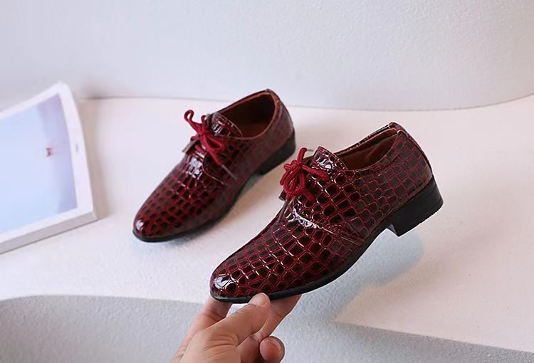 4-15 Years Old Big Kids PU Leather Wedding Shoes Boy Children Shoes 2025