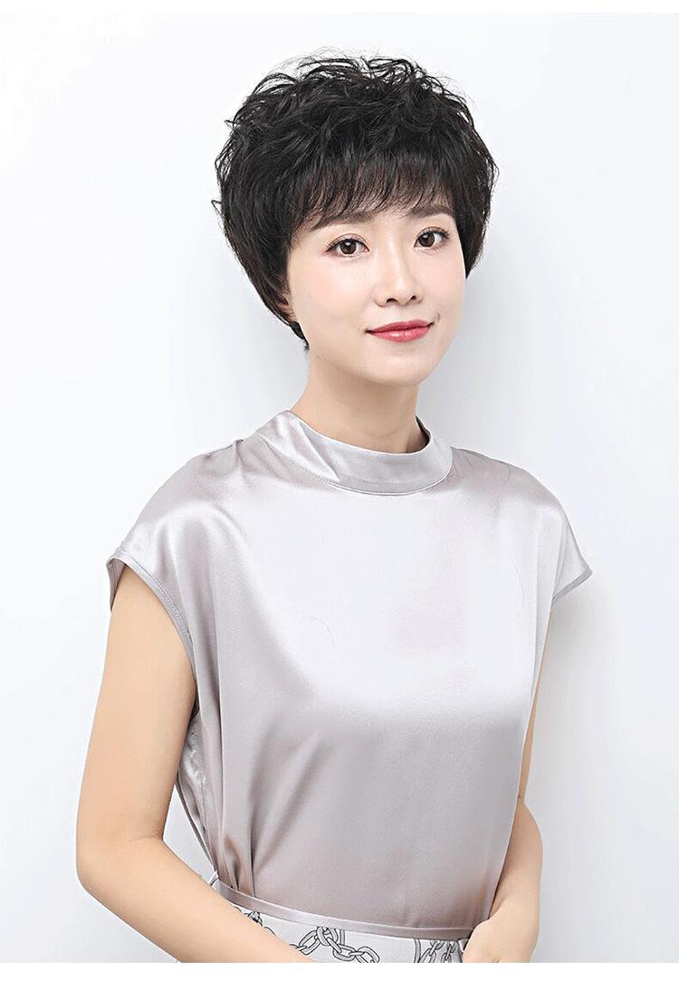 New High end Wigs for women stylish to give mom a complete set of short curly hair summer wigs high quality
