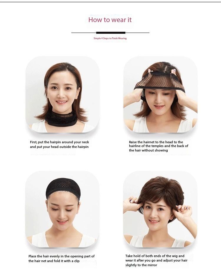 New High end Wigs for women stylish to give mom a complete set of short curly hair summer wigs high quality