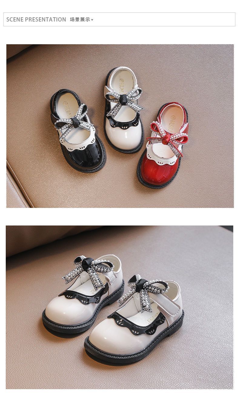 Girls shoes 2025 soft bottom baby princess shoes stylish little children,s shoes