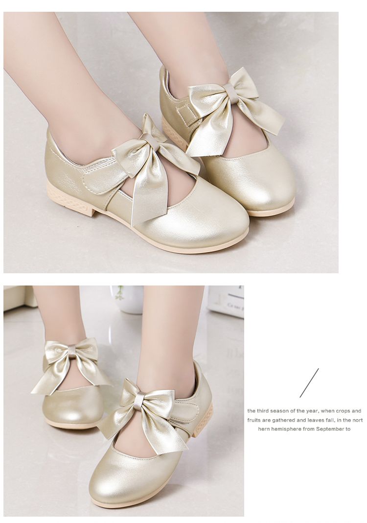 Girls shoes summer princess shoes bow tie Korean style casual French shoes