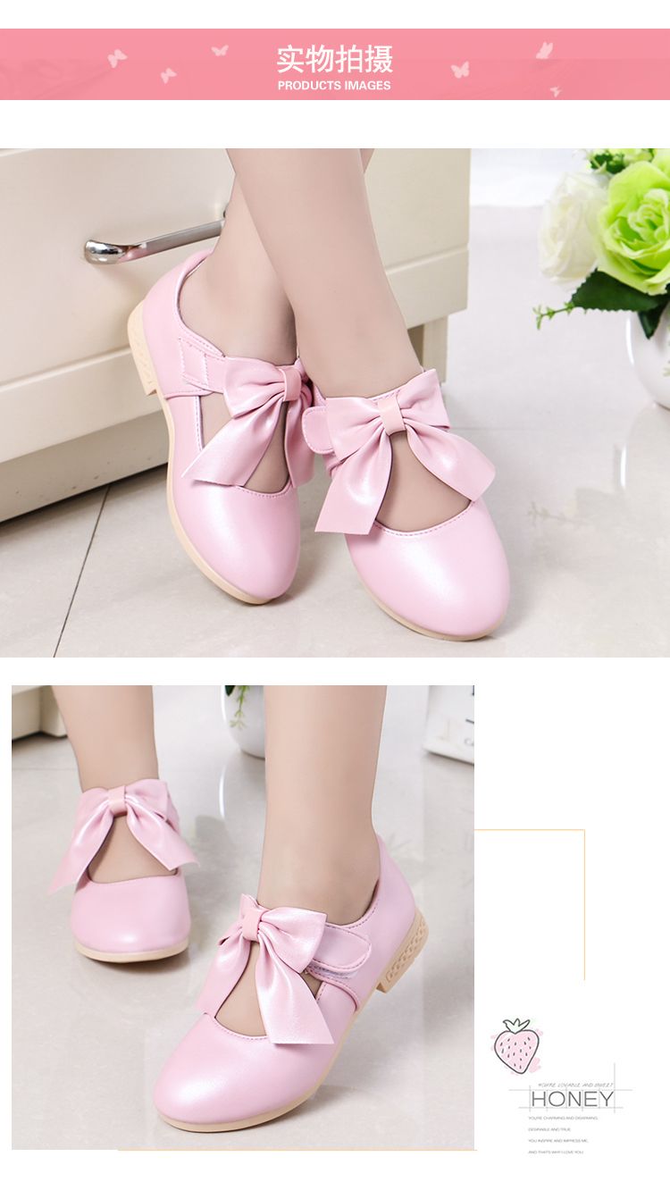 Girls shoes summer princess shoes bow tie Korean style casual French shoes