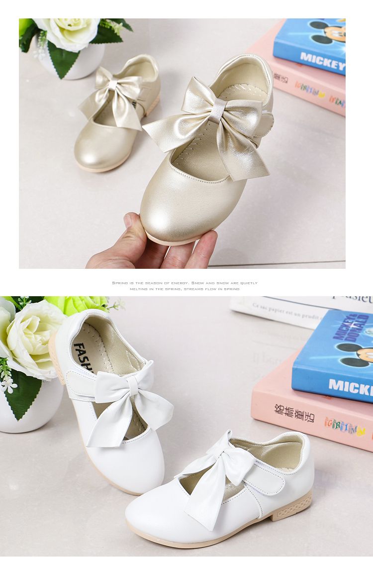 Girls shoes summer princess shoes bow tie Korean style casual French shoes