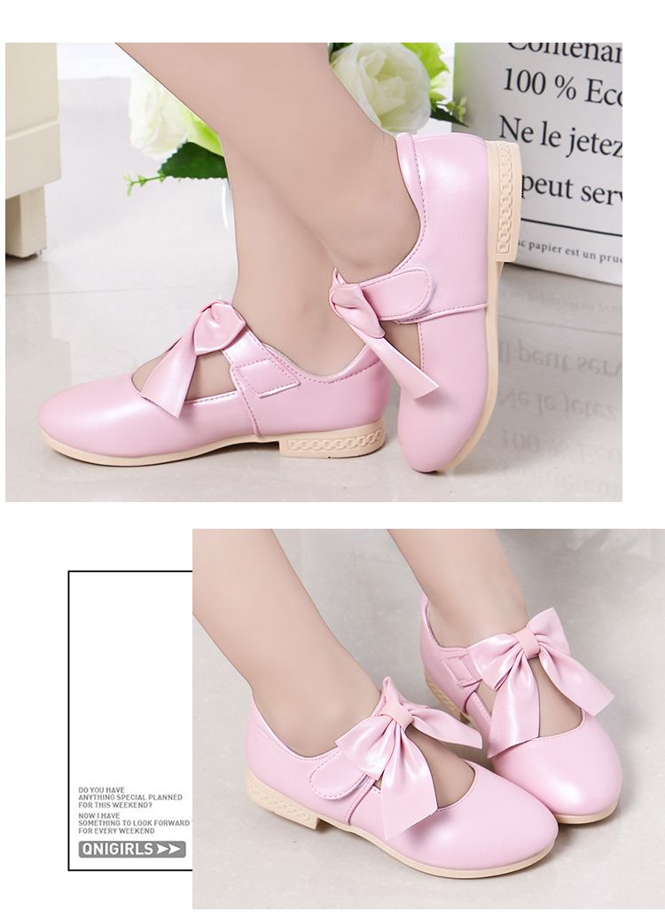 Girls shoes summer princess shoes bow tie Korean style casual French shoes