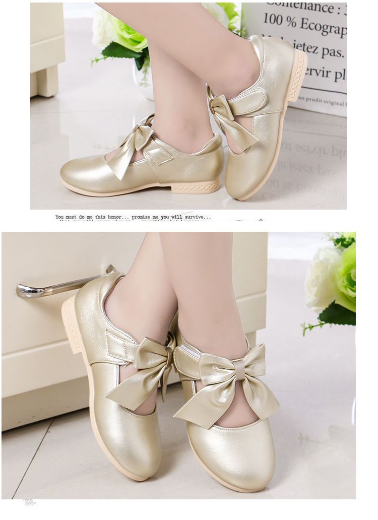 Girls shoes summer princess shoes bow tie Korean style casual French shoes