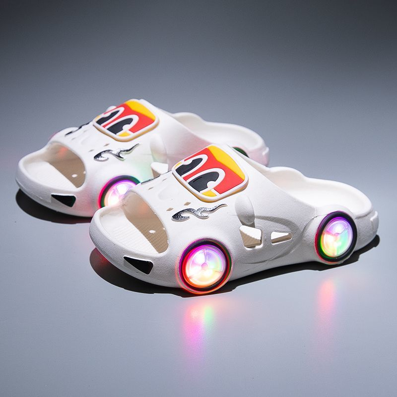 205 children's slippers lighted car boys and girls slip-resistant soft soles outdoor and indoor lighted slippers
