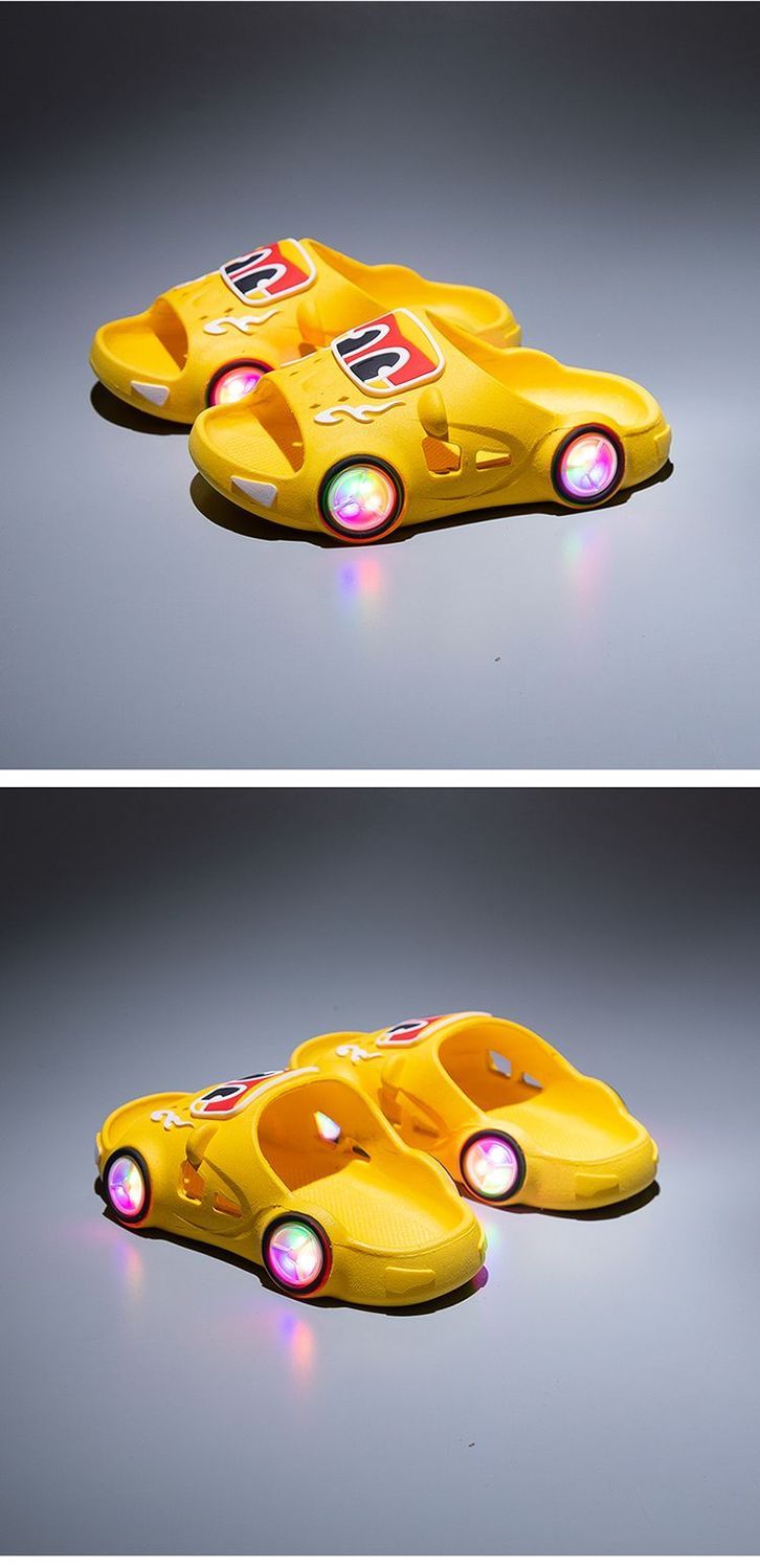 205 children's slippers lighted car boys and girls slip-resistant soft soles outdoor and indoor lighted slippers