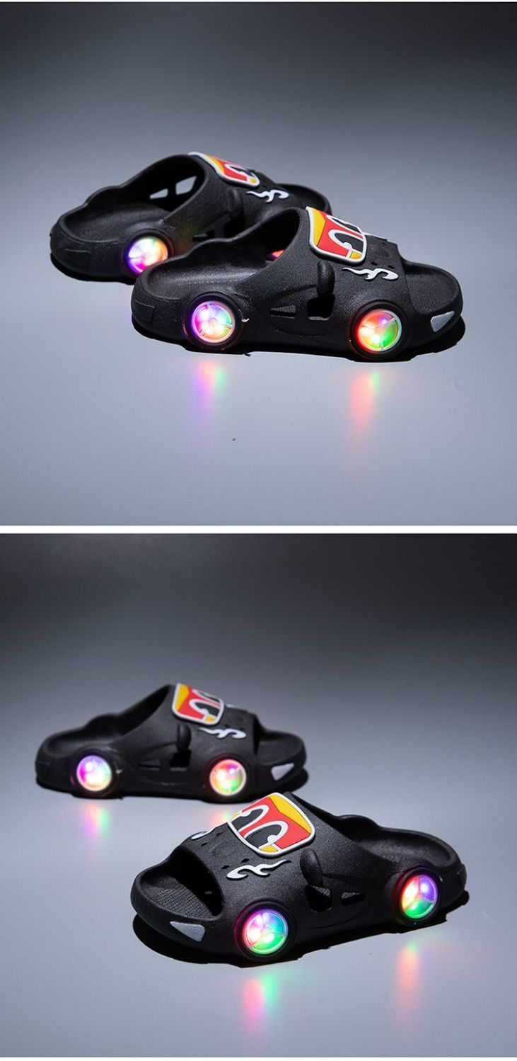 205 children's slippers lighted car boys and girls slip-resistant soft soles outdoor and indoor lighted slippers
