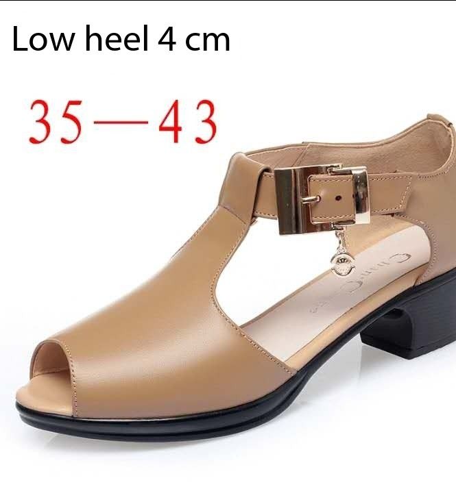 QUICK SELL SOLD AT 30% DISCOUNT High Quality 2025 Peep toe fashion casual mom's /Ladies/Girls chunky heel platform shoe Slides FIRST CLASS sandals 5colors 35- 43 size