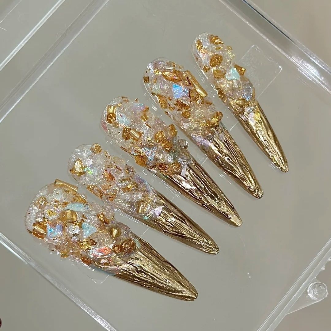 Hot selling Eternal Night Star River Nail Art, high-end palace style, fashionable and spicy girl