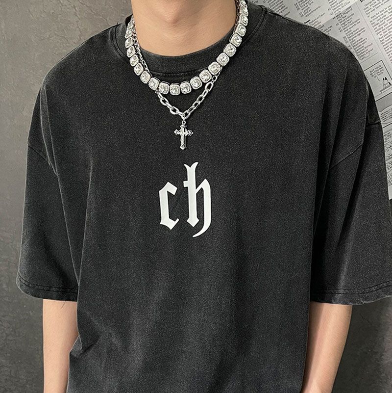American hip-hop rock sugar Cuban necklace full of diamonds, high-end hip-hop, disco, trendy men's rap, European and American street scene