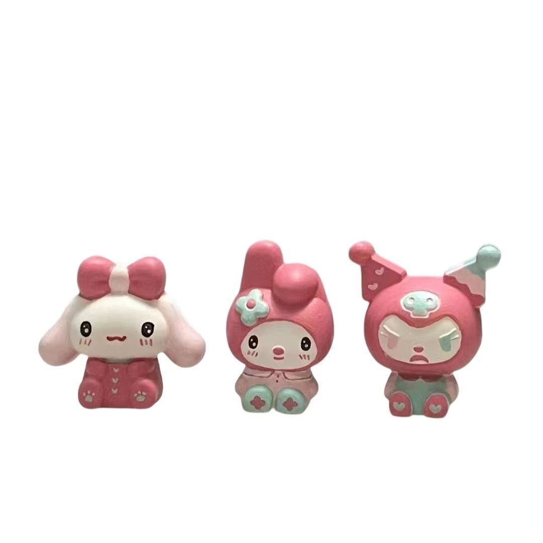 【 2.5W people's collection 】Get 12 at once, in groups of 12， TIKTOP popular gypsum doll, painted graffiti, painted Kulomi Melody couple completes desktop decoration together