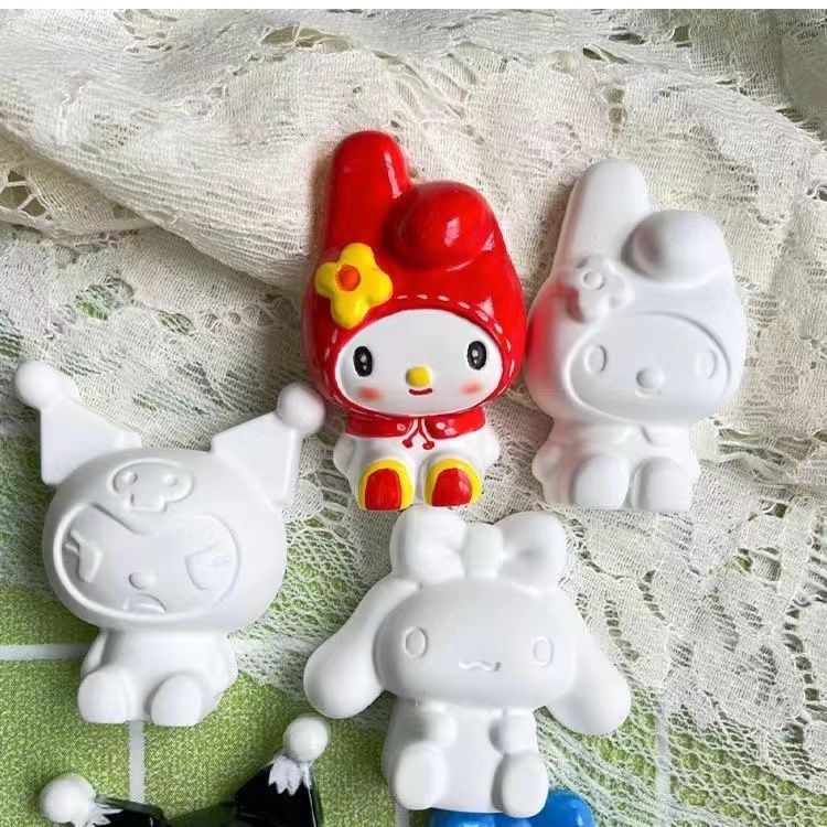 【 2.5W people's collection 】Get 12 at once, in groups of 12， TIKTOP popular gypsum doll, painted graffiti, painted Kulomi Melody couple completes desktop decoration together