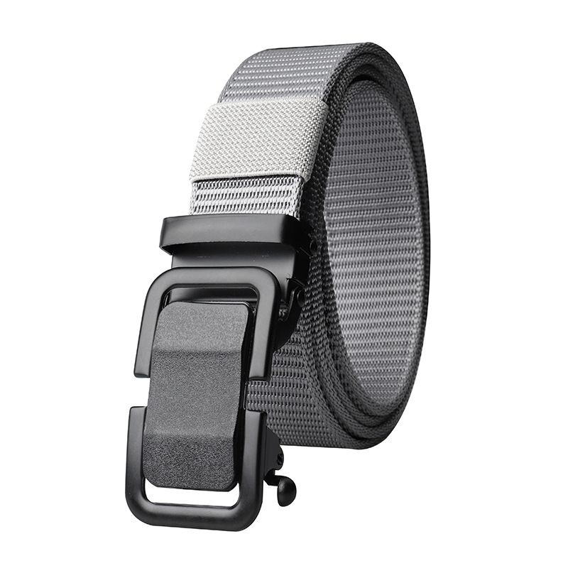 Canvas belt, men's automatic buckle, trendy men's military training belt, middle-aged and young outdoor casual denim workwear, pants belt, new style