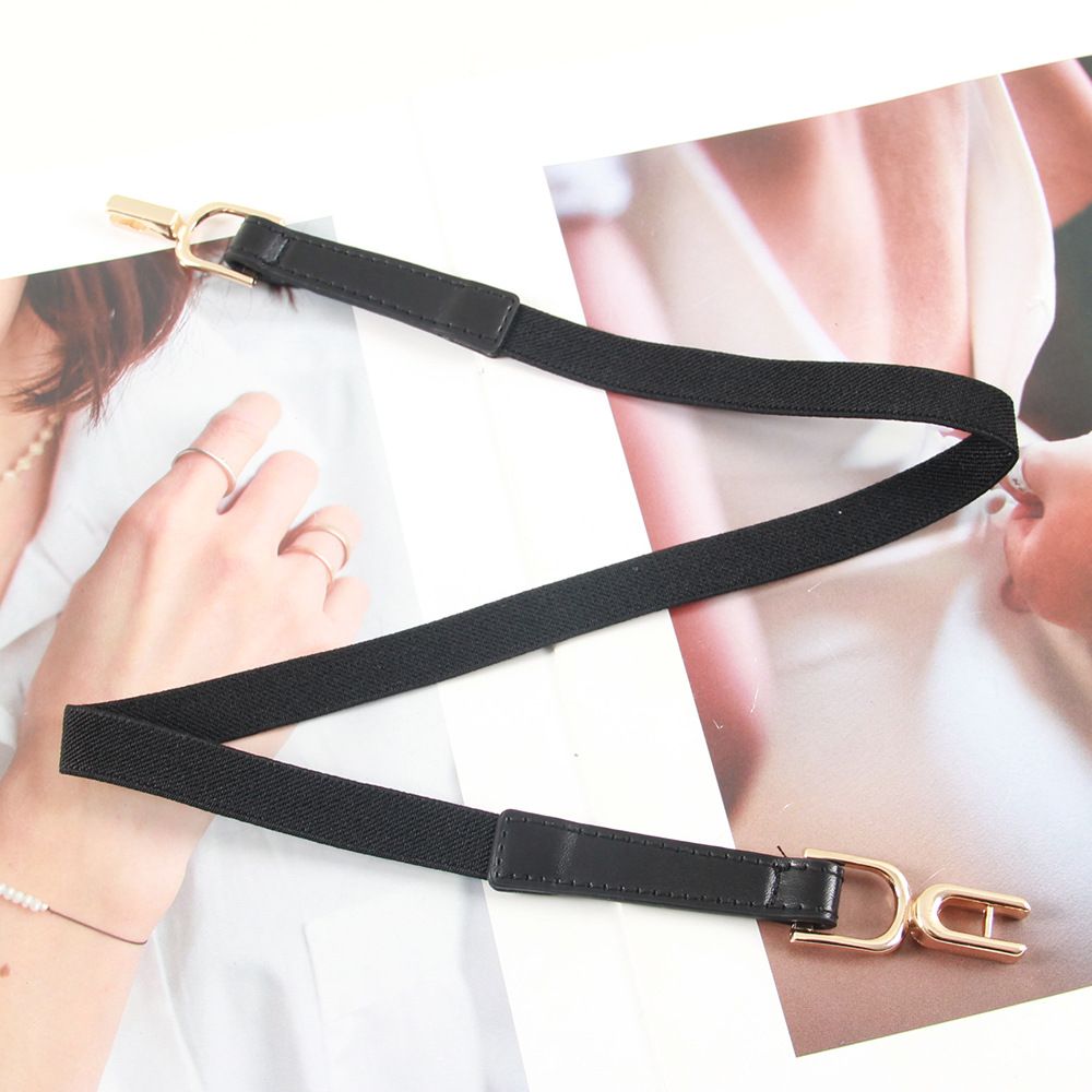 Creative Pearl Buckle Belt PU Leather Dress Skirt Waist Elastic Thin Women Belts High Quality Stretch Cummerbunds Ladies Waistband Women's Fashion Accessories