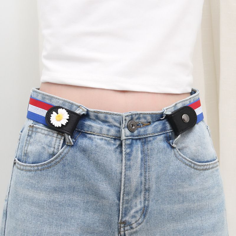 Lazy Belt Invisible Women's Seamless Versatile Stretch Belt Elasticated Jeans Women's Non-Punch Belt