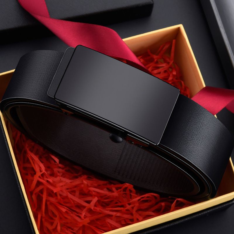 120cm Toothless automatic buckle belt, men's inner belt, fashionable and versatile business belt, young people's pants belt
