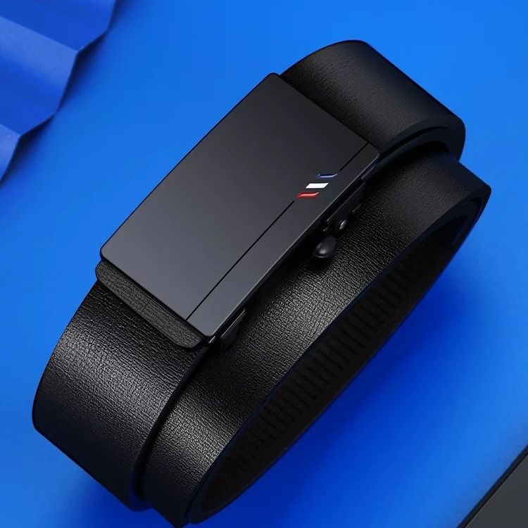 120cm Toothless automatic buckle belt, men's inner belt, fashionable and versatile business belt, young people's pants belt