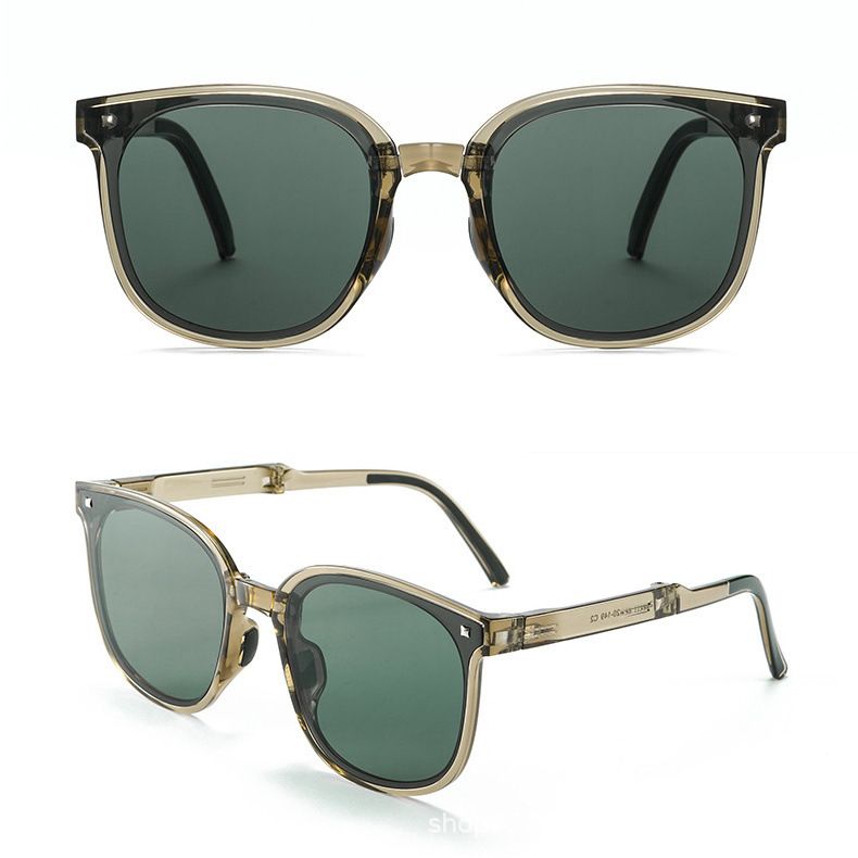 Popular anti-ultraviolet sunglasses ins net red tide folding sunglasses