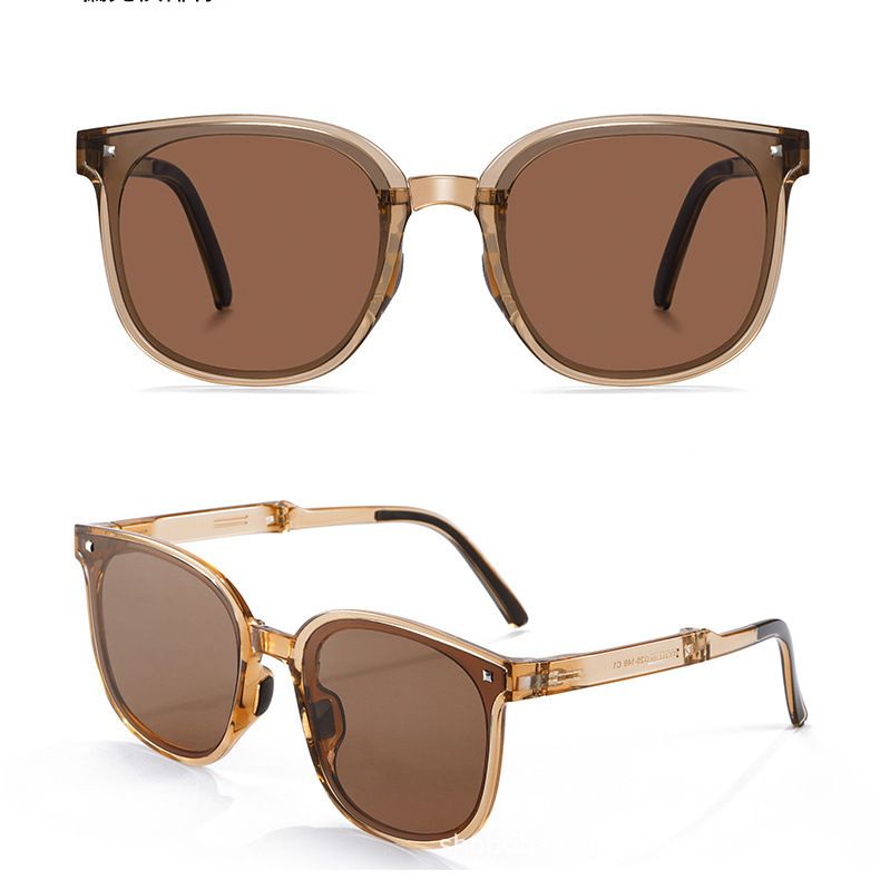 Popular anti-ultraviolet sunglasses ins net red tide folding sunglasses