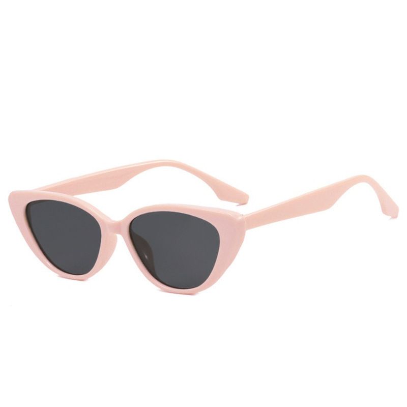High-end retro versatile cat-eye pink sunglasses women's sunscreen face small frame sunglasses