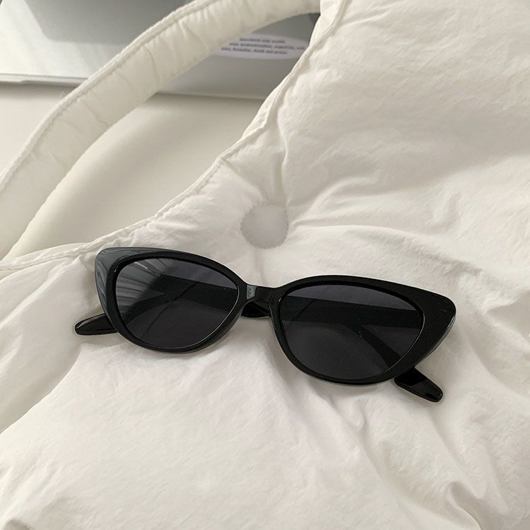 High-end retro versatile cat-eye pink sunglasses women's sunscreen face small frame sunglasses