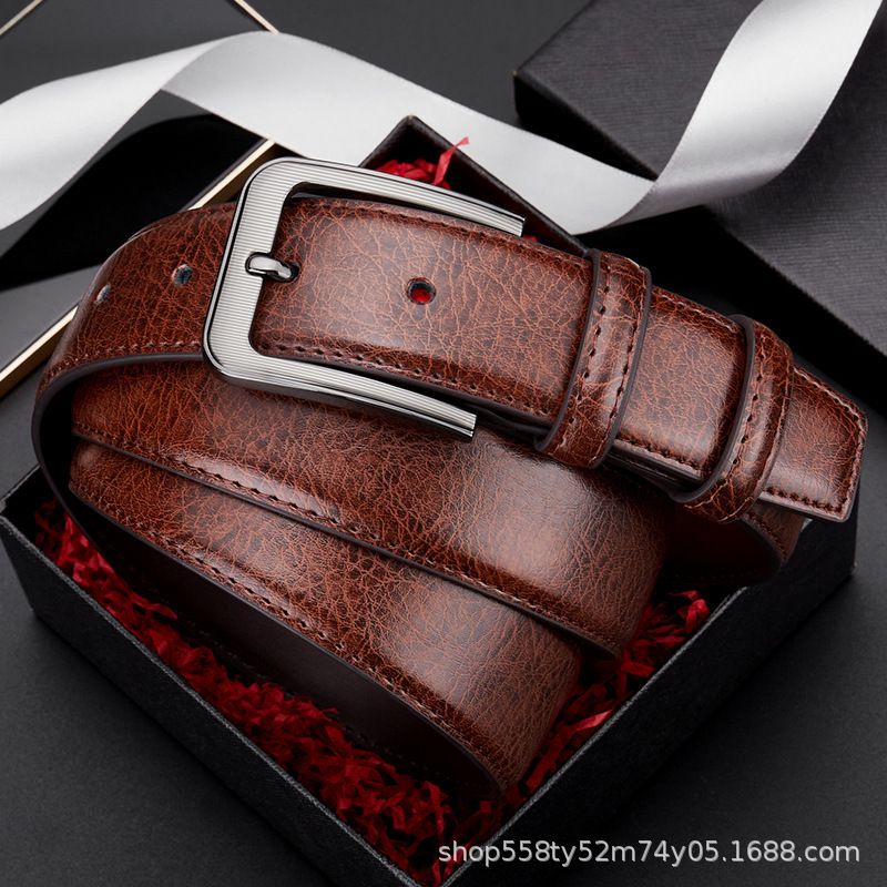120cm Belt men's high-quality belt tide men's belt fashion versatile cross-border business belt pin buckle