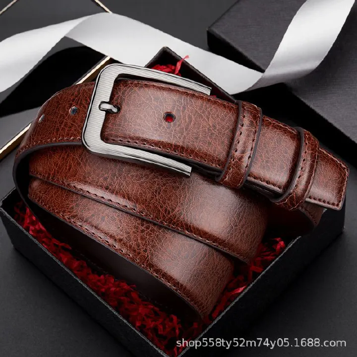 120cm Belt men's high-quality belt tide men's belt fashion versatile cross-border business belt pin buckle