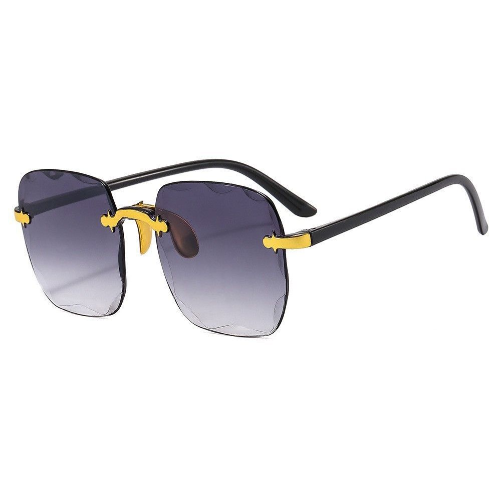 Rimless cut edge sunglasses Internet celebrity trend sunglasses women's fashion i korean version UV protection too
Male glasses