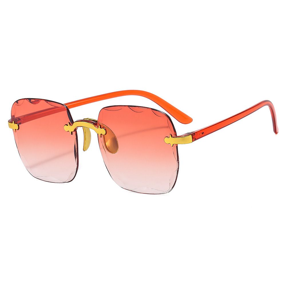 Rimless cut edge sunglasses Internet celebrity trend sunglasses women's fashion i korean version UV protection too
Male glasses