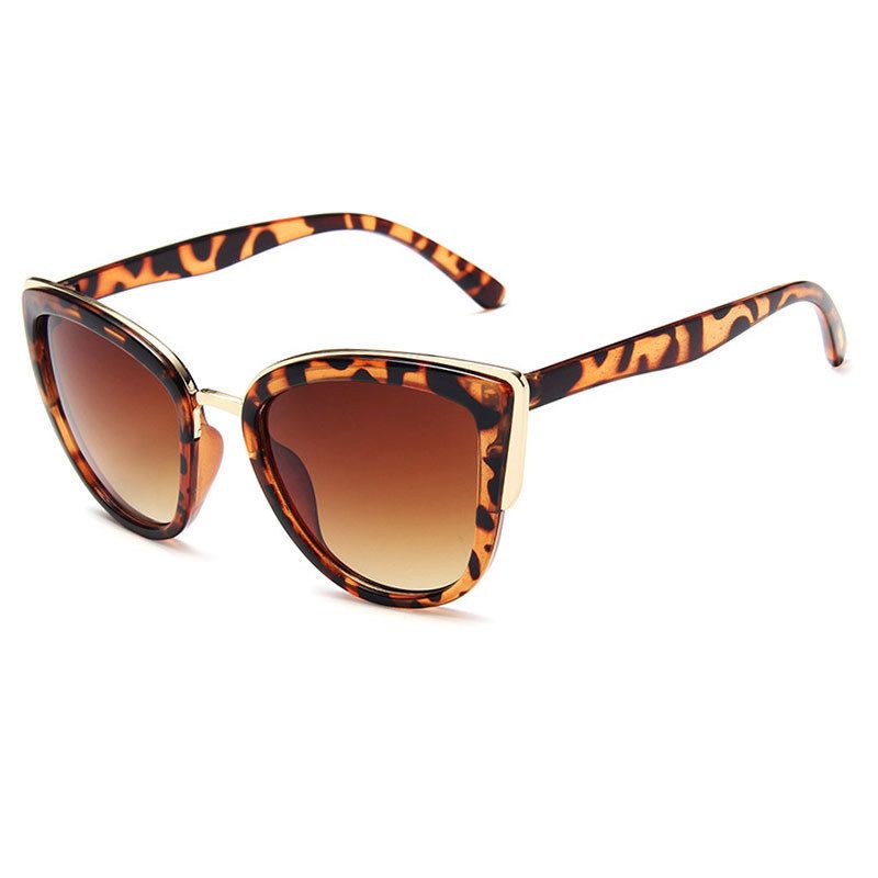Hot Selling Glasses European and American Trend Women's Cat Eye Sunglasses Personality Leopard Print Sunglasses