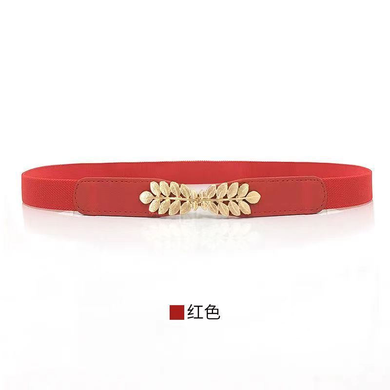 Decorative dress belt, women's thin waist, versatile, fashionable elastic belt, Korean version with skirt, young student fashion belt