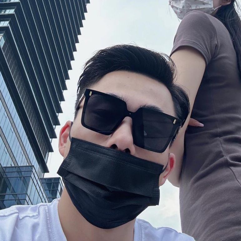 Fashion trend: Rice nail sunglasses, UV protection, male and female couple glasses, personality, one-piece large frame, square frame sunglasses