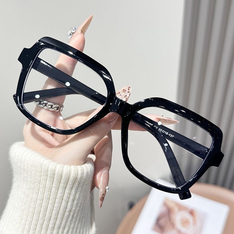 Square frame contrast anti-blue light glasses frame ins fashion large frame trend flat mirror personality European and American style new frames