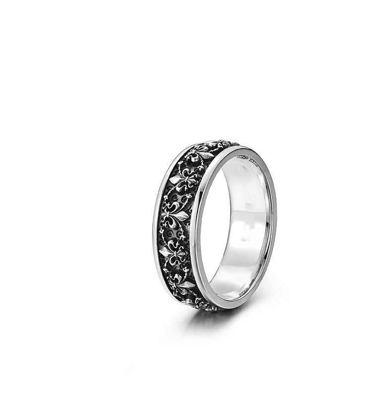 5pcs/set Diamond-studded SquareMinority Retro Fashion PersonalizedTitanium Steel Men Rings