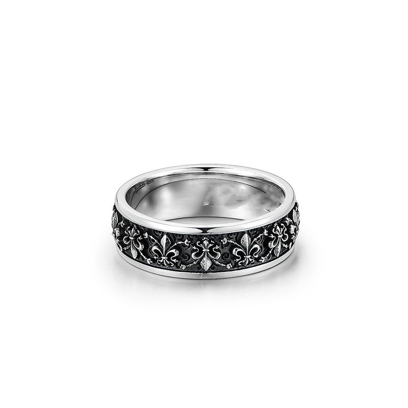 5pcs/set Diamond-studded SquareMinority Retro Fashion PersonalizedTitanium Steel Men Rings