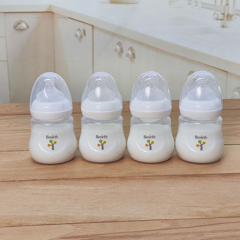 Bimirth White 12pcs Baby Milk Bottles 180ml 6oz Feeding Bottles Wide Mouth Multi-functional Gift Set