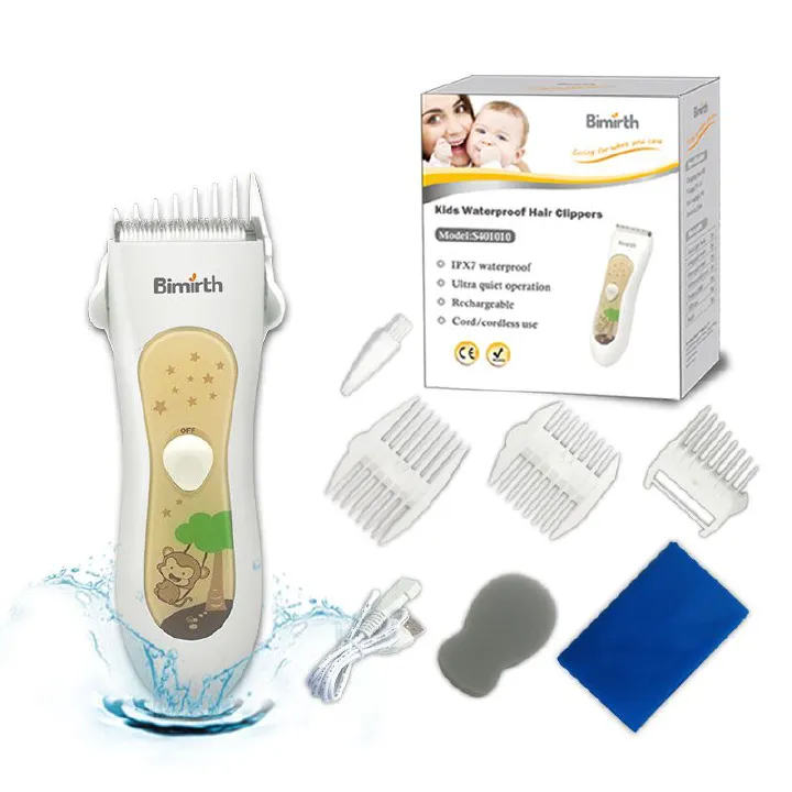 Bimirth Waterproof Rechargeable Cordless Kids Hair Clippers Infant Electric Hair Trimmer Professional in Baby Hair Clippers Since 2016