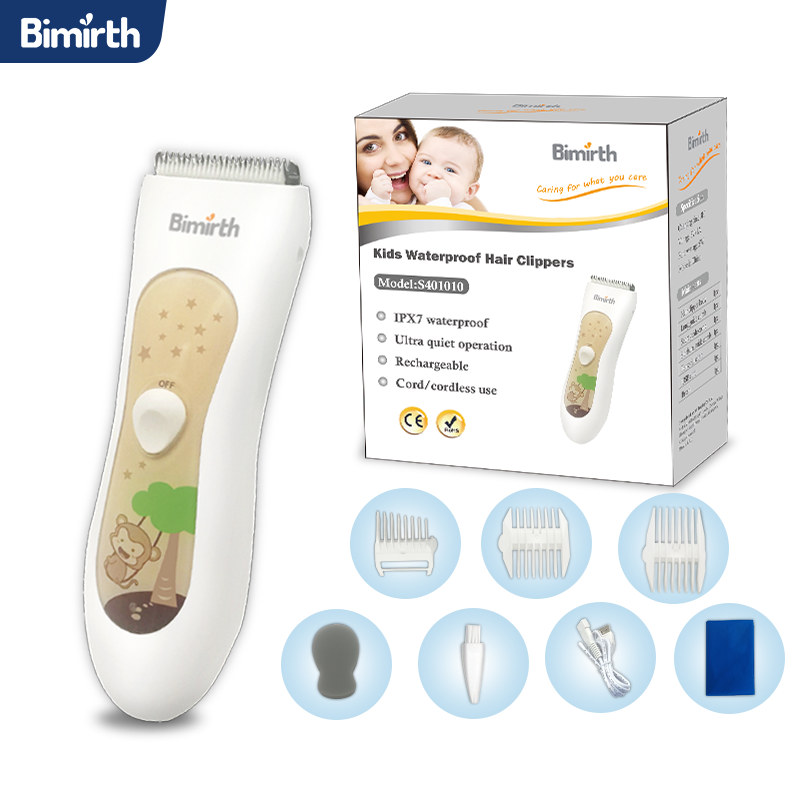 Bimirth Waterproof Rechargeable Cordless Kids Hair Clippers Infant Electric Hair Trimmer Professional in Baby Hair Clippers Since 2016