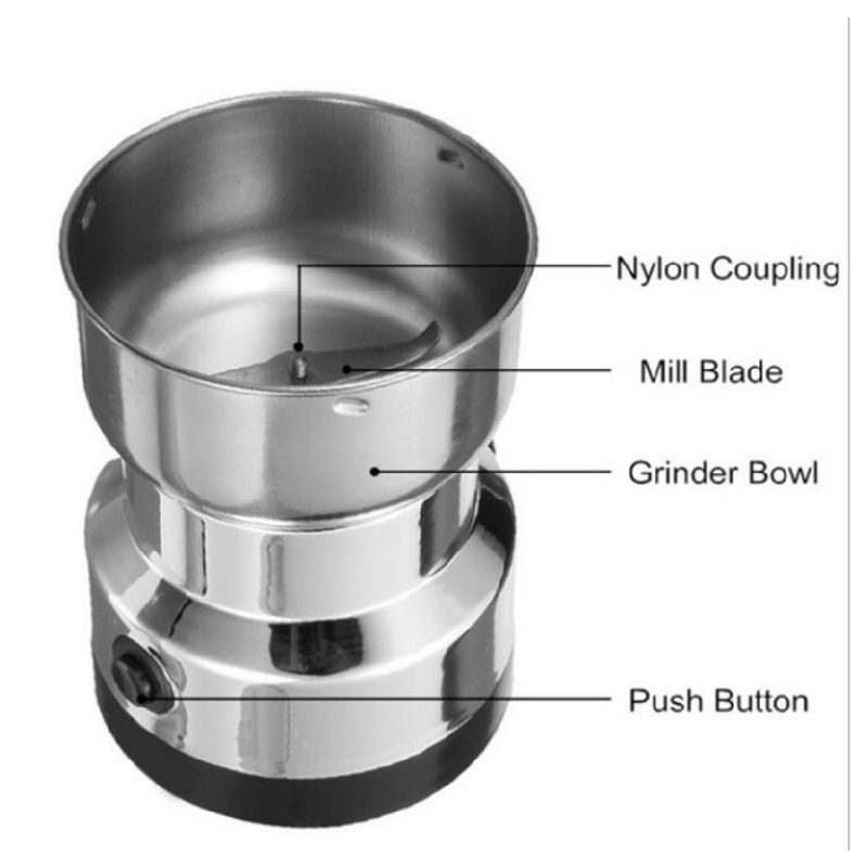 Home coffee grinder,pepper, cardamom, cloves and other spices grinder, beans, peanuts, cashews and other nuts grinder,