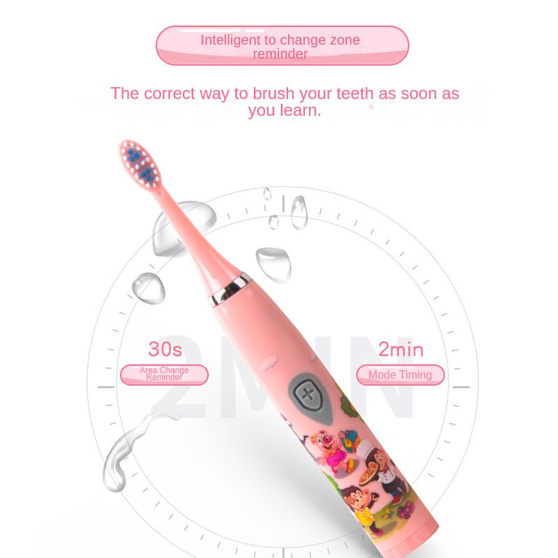 Hilton Kids Electric Toothbrush Waterproof Sonic toothbrush with both USB charging and battery 2 modes.