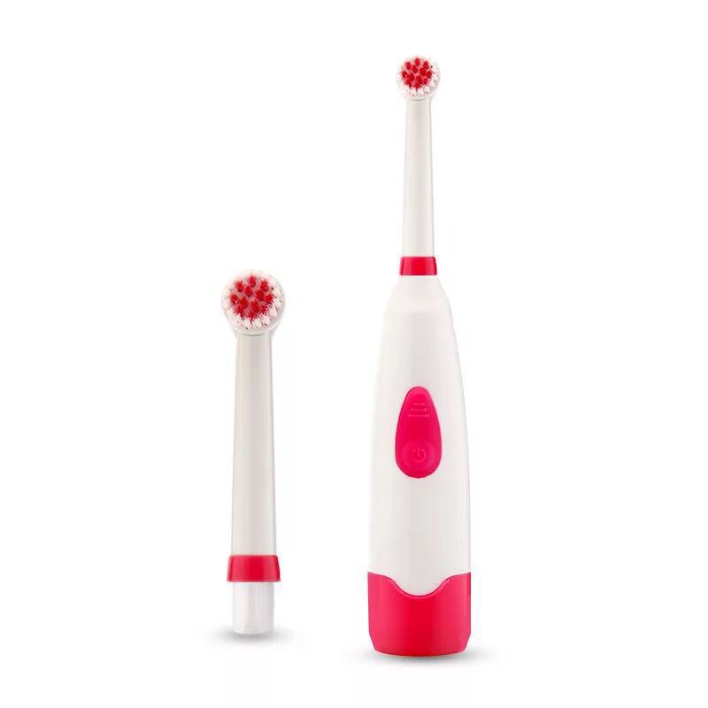 Universal battery mode Rotary brush head Shockproof and waterproof soft-bristled household electric toothbrush for children (4 colors)