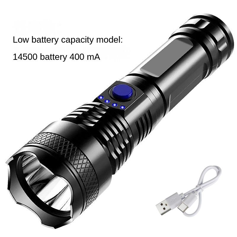 Home flashlight power display USB charging portable outdoor lighting camping flashlight