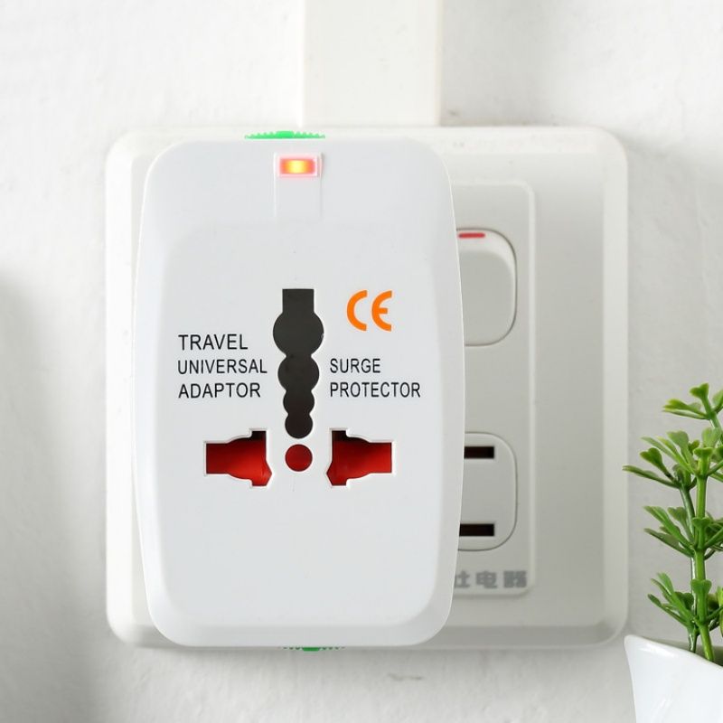 Global travel foreign travel electrical charging multi-function converter plug (including 2 USB ports), suitable for UK/EU/AU/US/CN