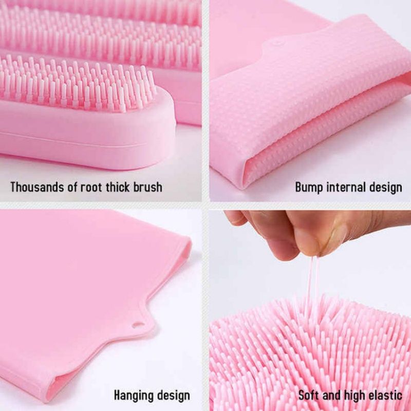 Silicone thick durable gloves with soft spines, anti-slip and anti-wear scrubbing kitchen gloves,each pair weight 120g,a good helper for you to wash and clean.