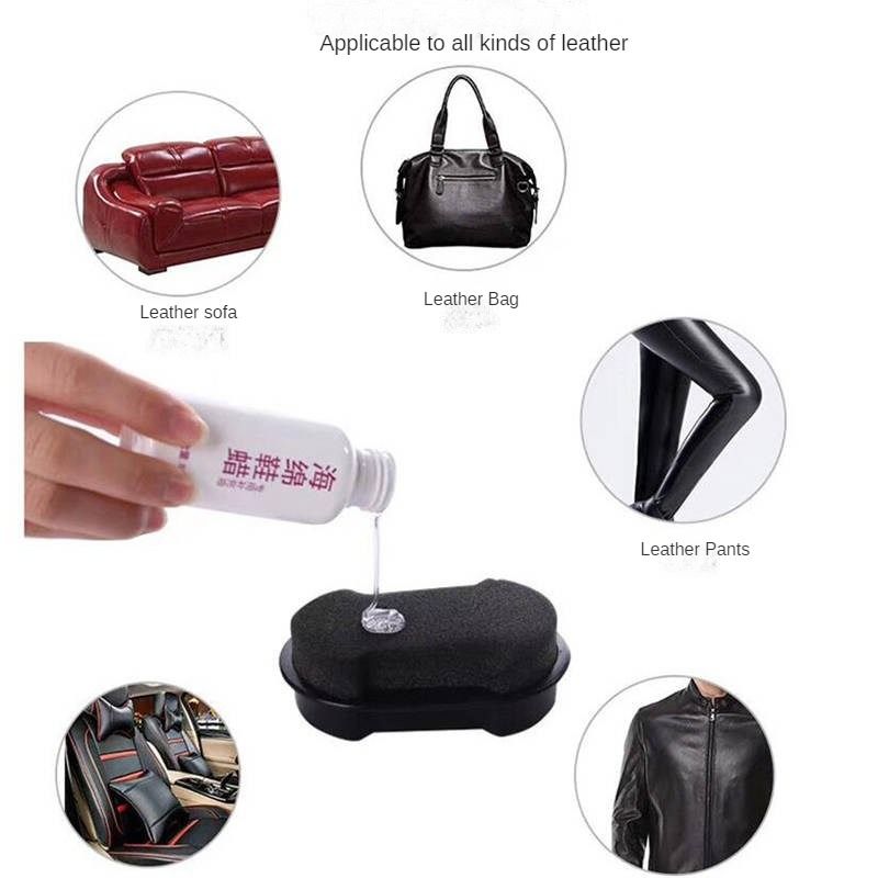 Leather shoes leather clothing leather goods maintenance and cleaning colourless shoe wax oil and shoe polish(sponge brush)