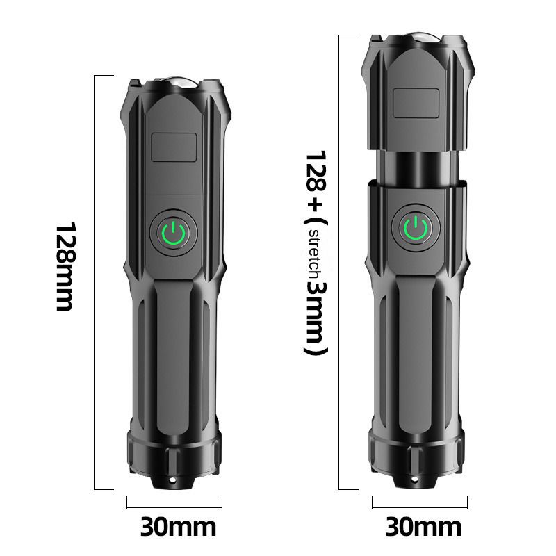 New light focus mini portable household outdoor waterproof rechargeable LED flashlight