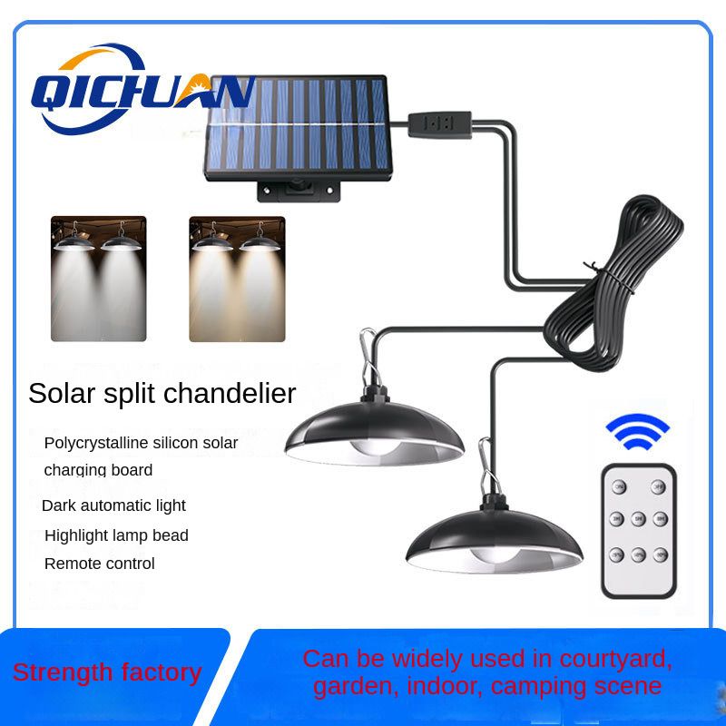 The new split solar chandelier can be home indoor garden lights camping lights human induction solar lights